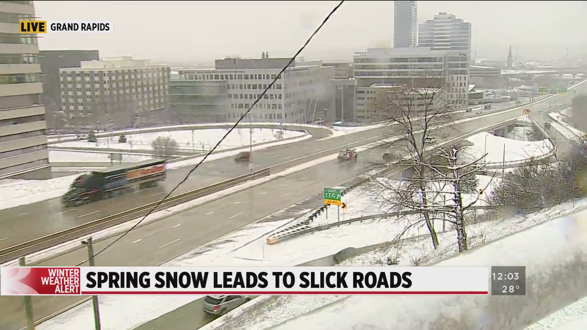 Spring snow leads to slick roads – WOODTV.com