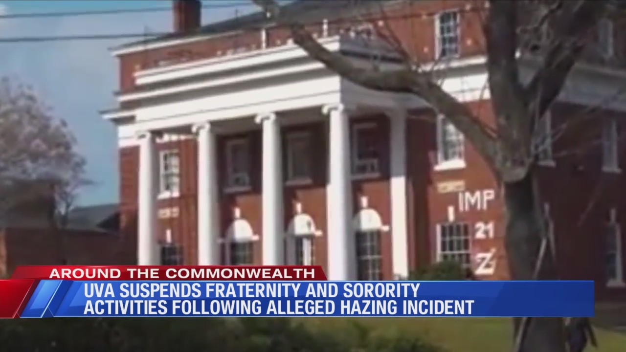 Fraternity at UVA suspended after alleged hazing incident WFXRtv