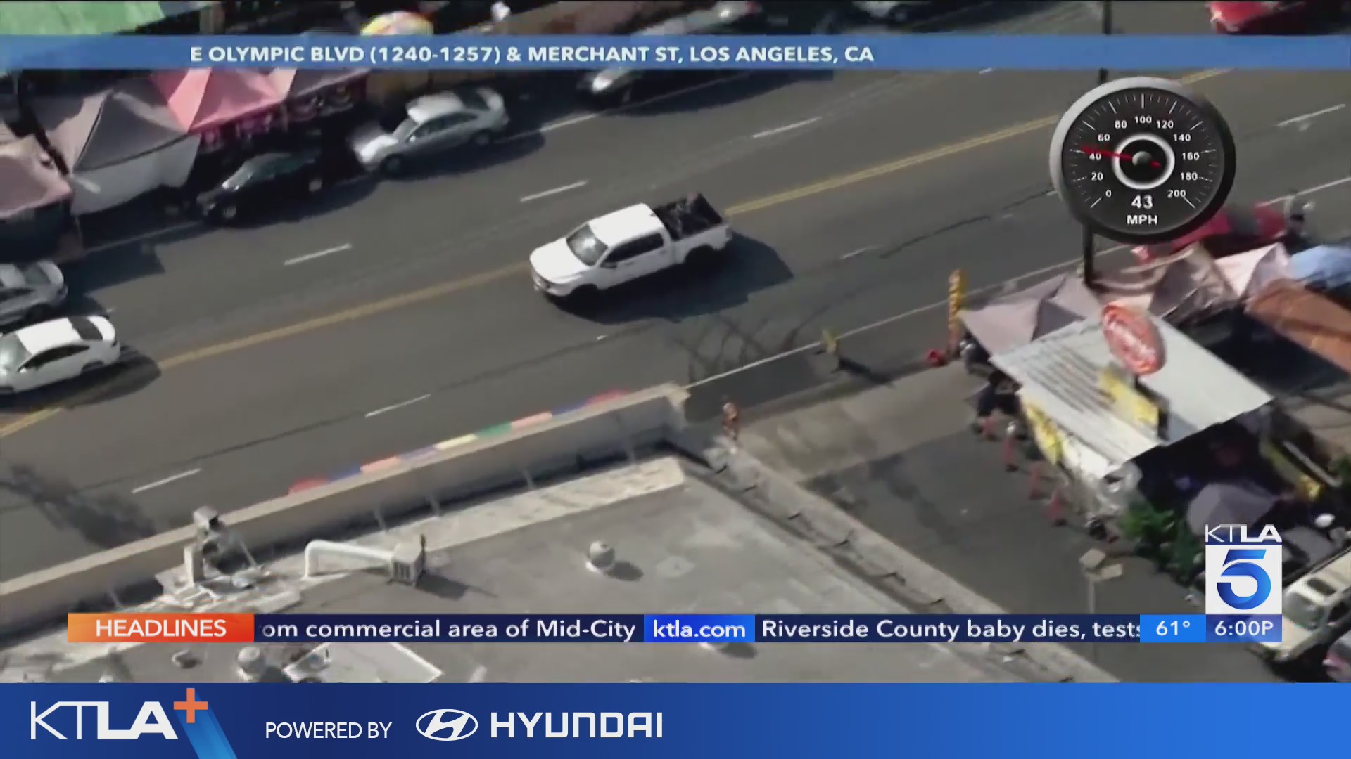 Suspected car thief shot by L.A. police following high-speed chase – KTLA
