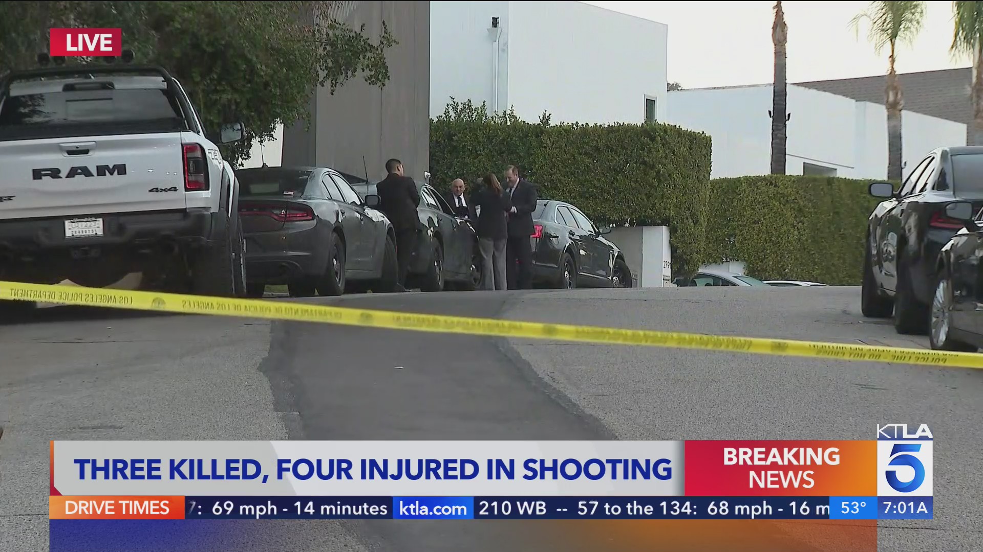3 dead, 4 wounded in Beverly Crest shooting – KTLA