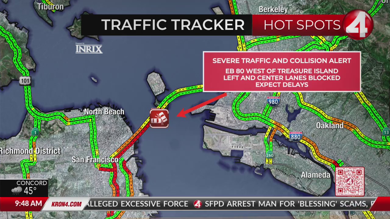Bay Bridge crash snarls eastbound traffic – KRON4