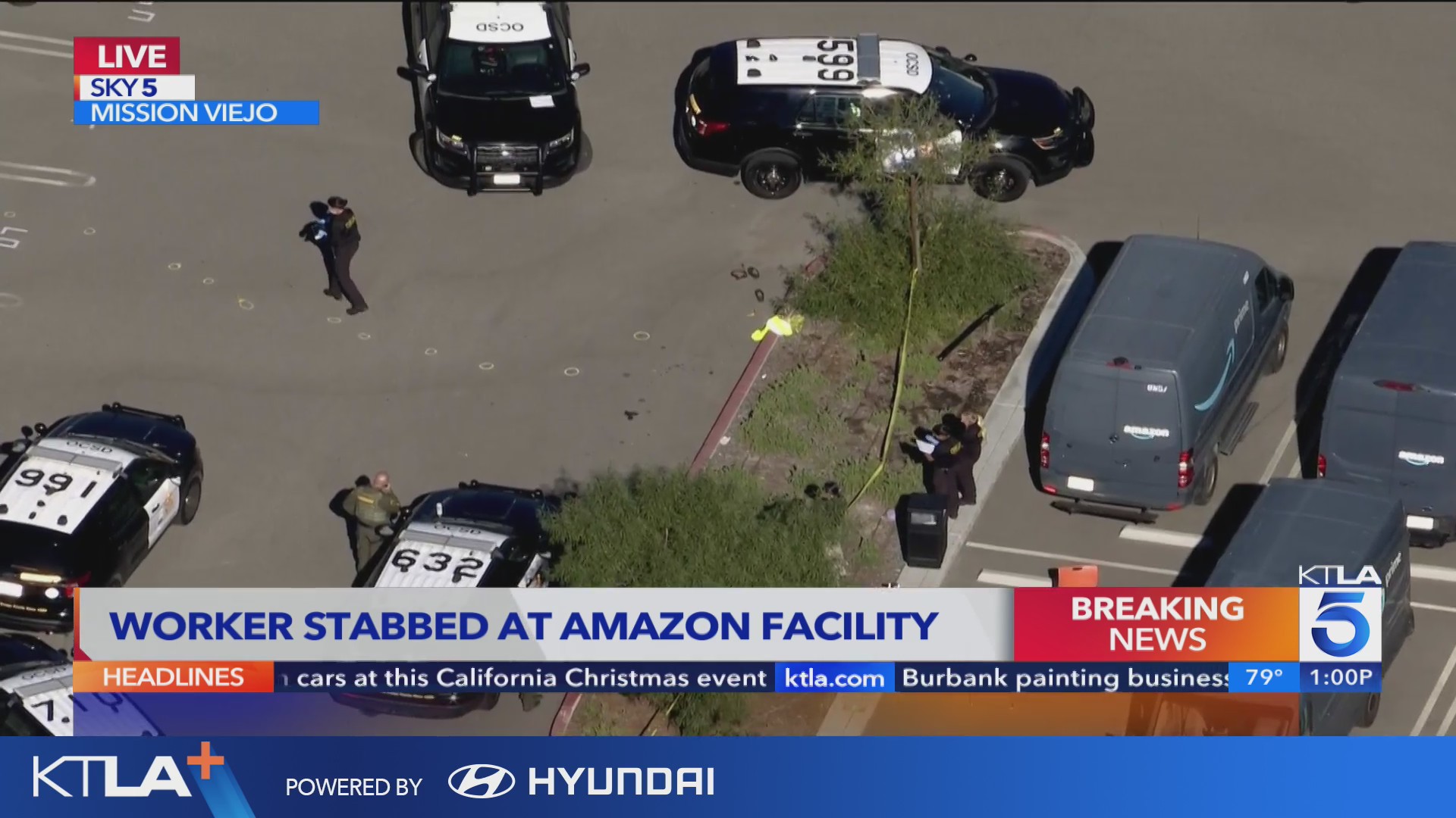 Worker stabbed at Orange County Amazon distribution center – KTLA