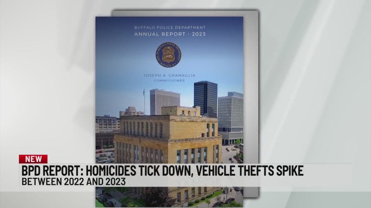 Most violent crimes down in Buffalo in 2023, but vehicle thefts ...