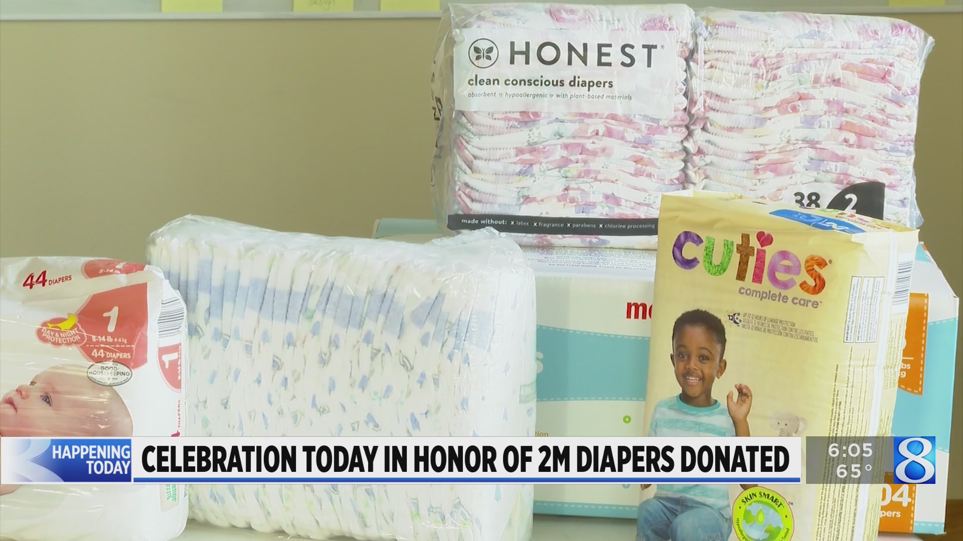 Celebration today in honor of two million diapers donated