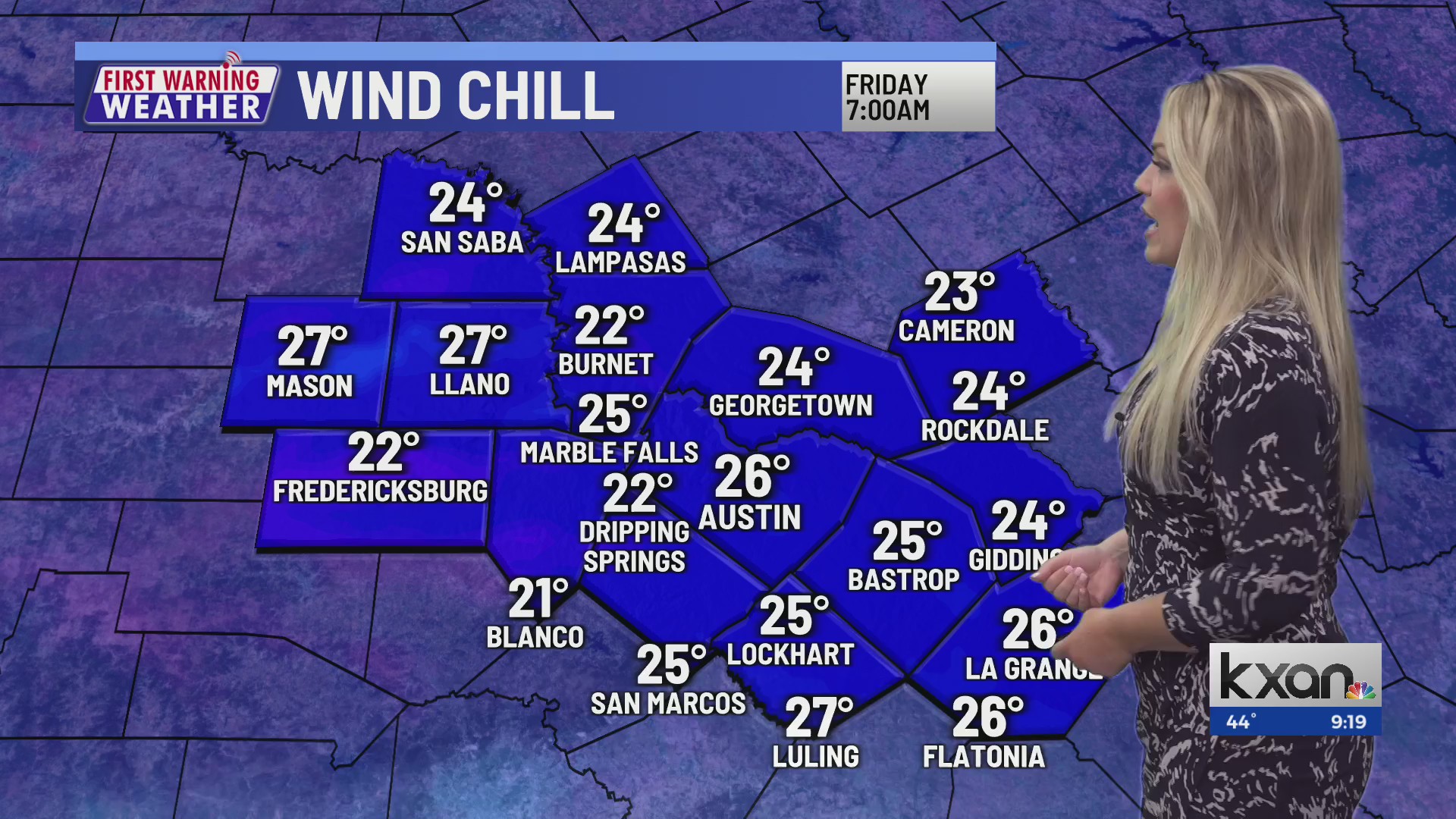 First Warning Weather with Kristen Currie KXAN Austin