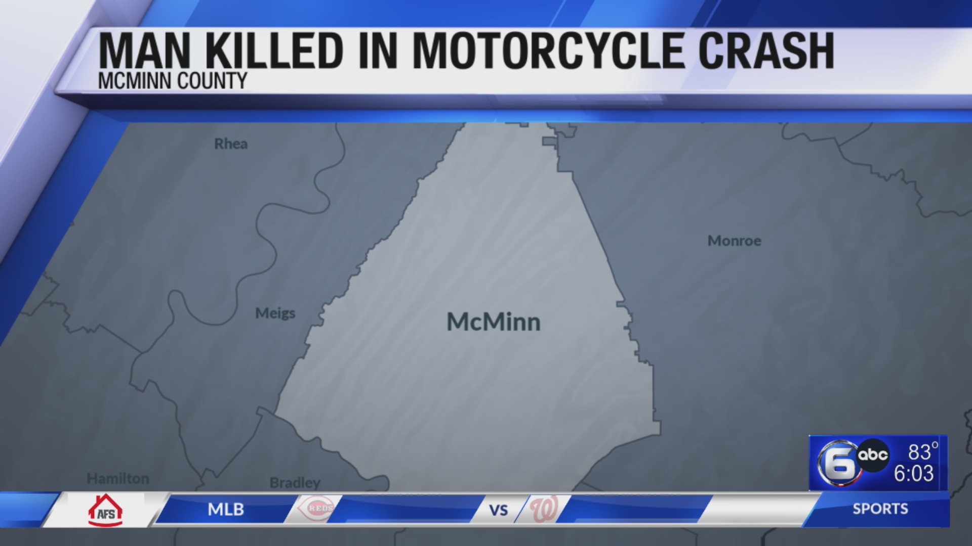 Man killed in motorcycle crash in McMinn County WATE 6 On Your Side