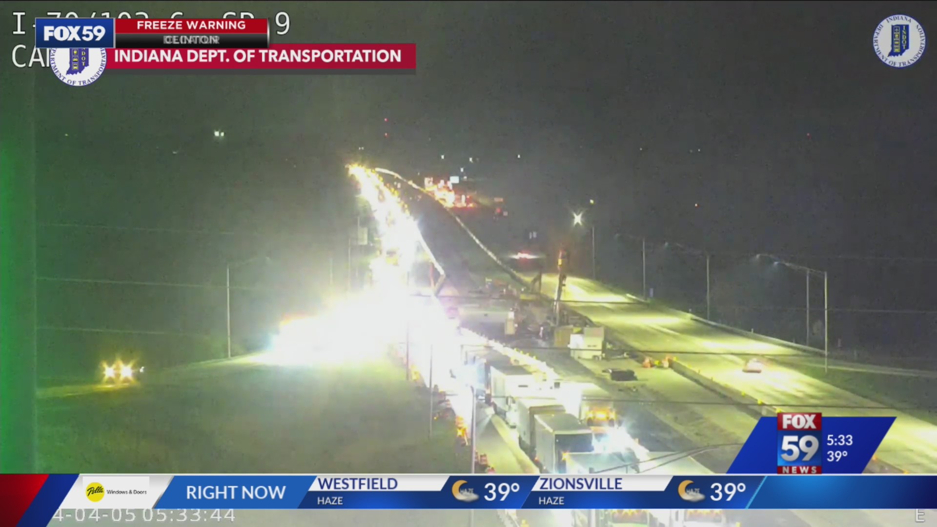 Crash closes I-70 westbound in Hancock County – Fox 59