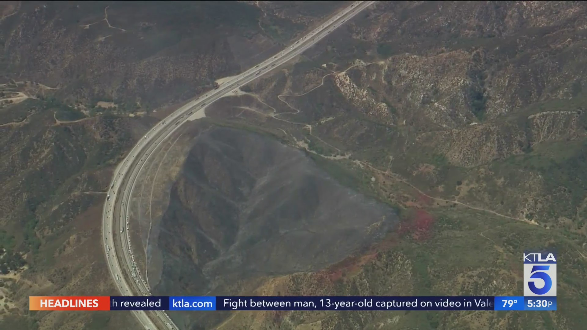 Bronco Fire prompts SigAlert in Cajon Pass KTLA