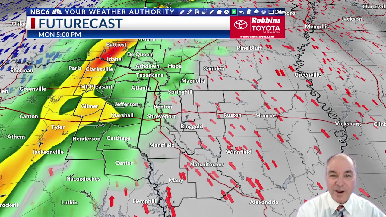 Windy & warm weekend ahead of two shots of rain next week – KTALnews.com