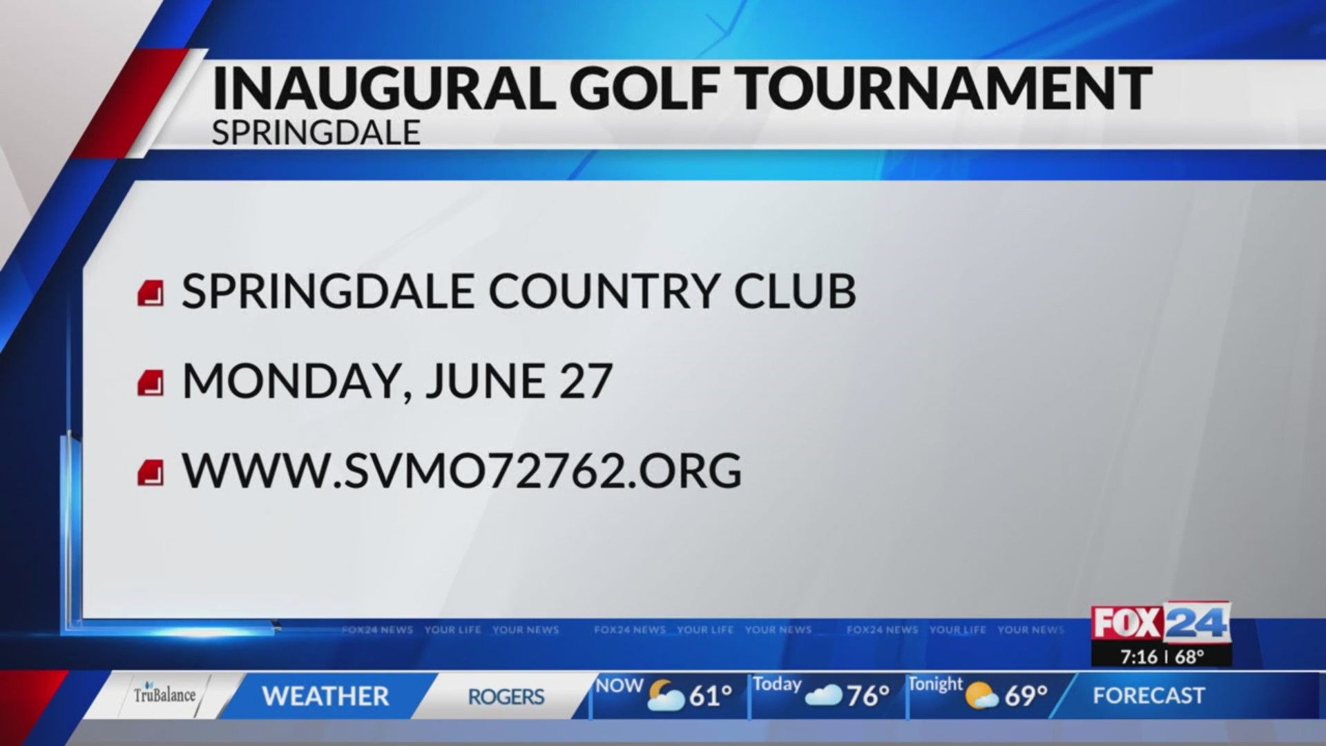 KNWA Today Springdale Veterans Memorial Golf Tournament KNWA FOX24