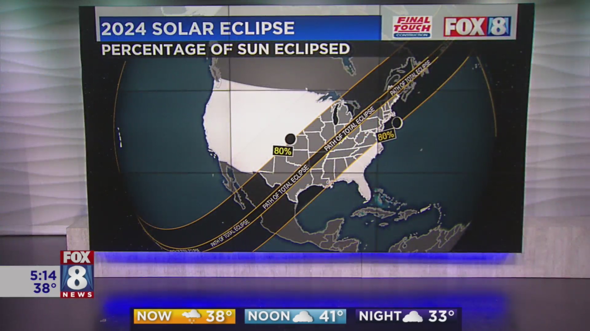 Updated Total Solar Eclipse Forecast – Fox 8 Cleveland WJW
