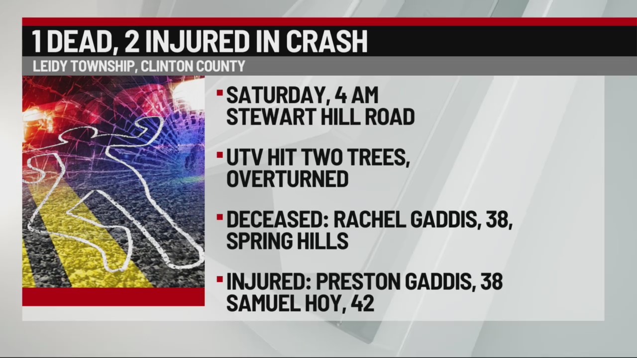 One dead, two injured in central Pa. UTV crash