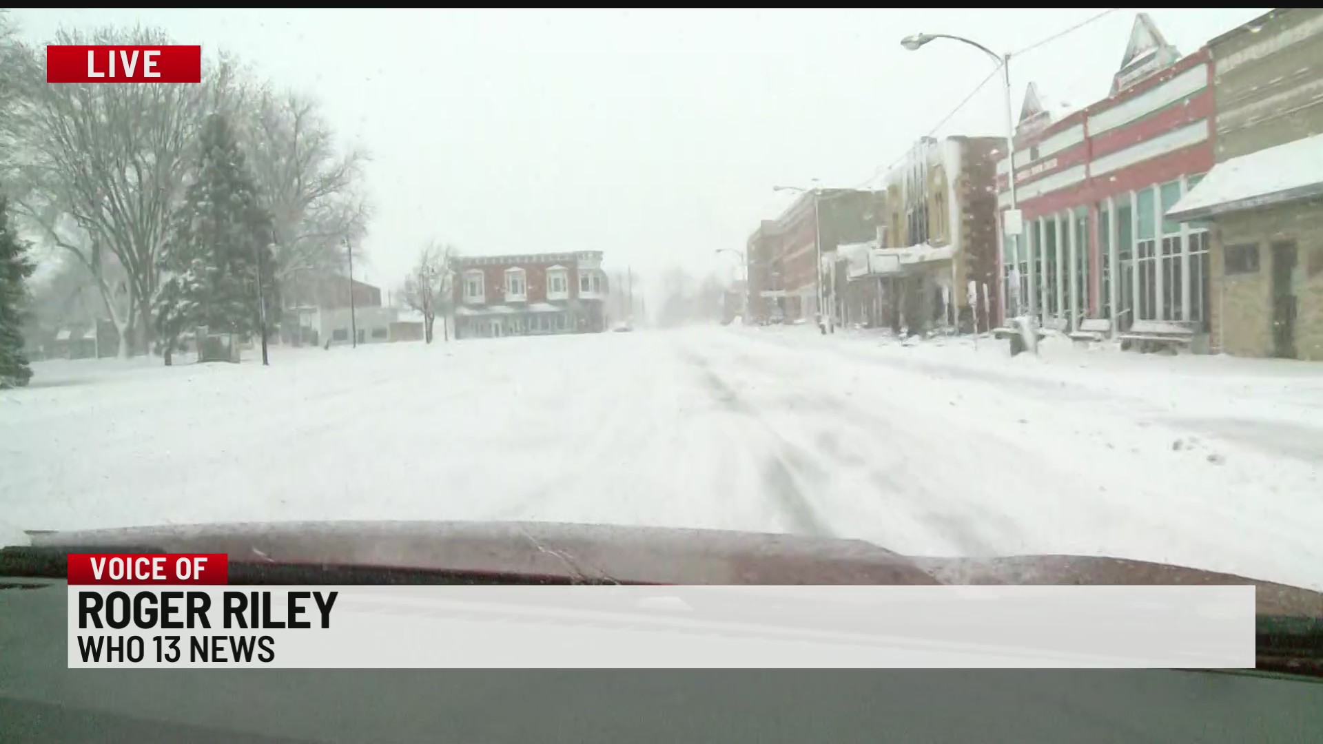 Roger Riley Car Cam: Snowy conditions from Osceola – who13.com