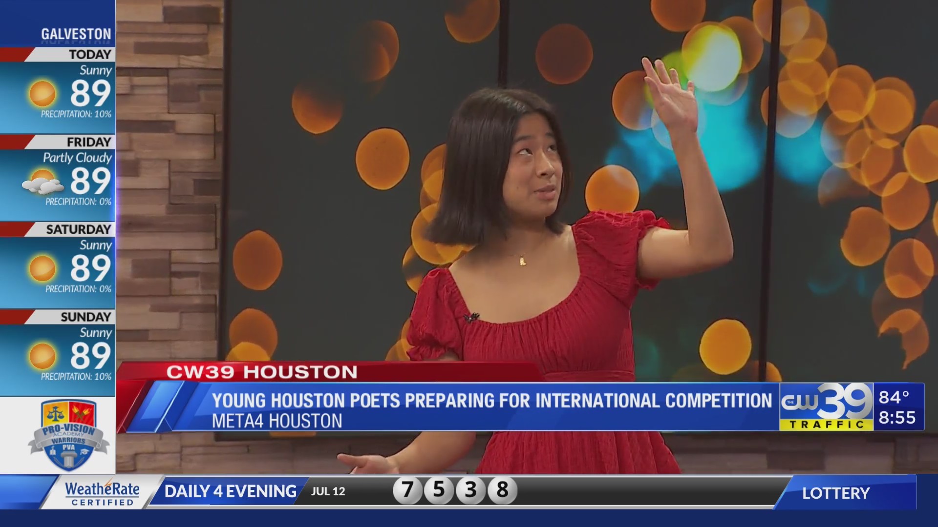 Meta4 Houston poet Ariana Lee on CW39 Houston before attending national competition – CW39 Houston