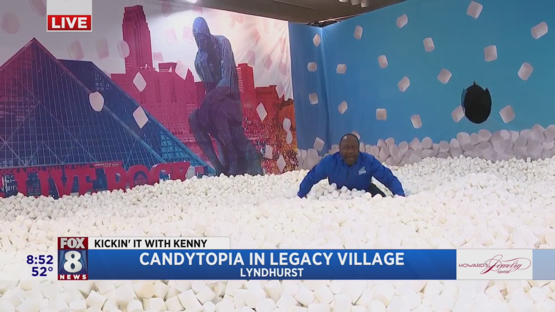 Candytopia has Kenny swimming in a sea of marshmallows Fox 8