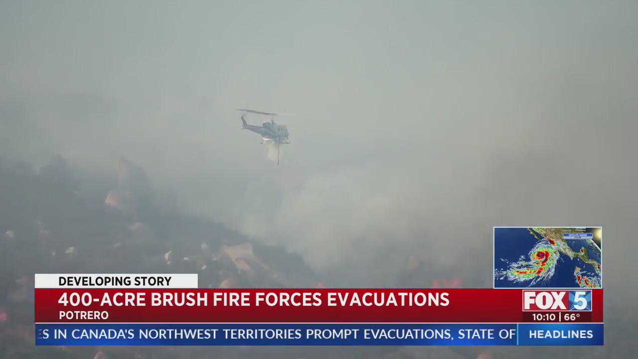 400-Acre Brush Fire Forces Evacuations – FOX 5 San Diego & KUSI News
