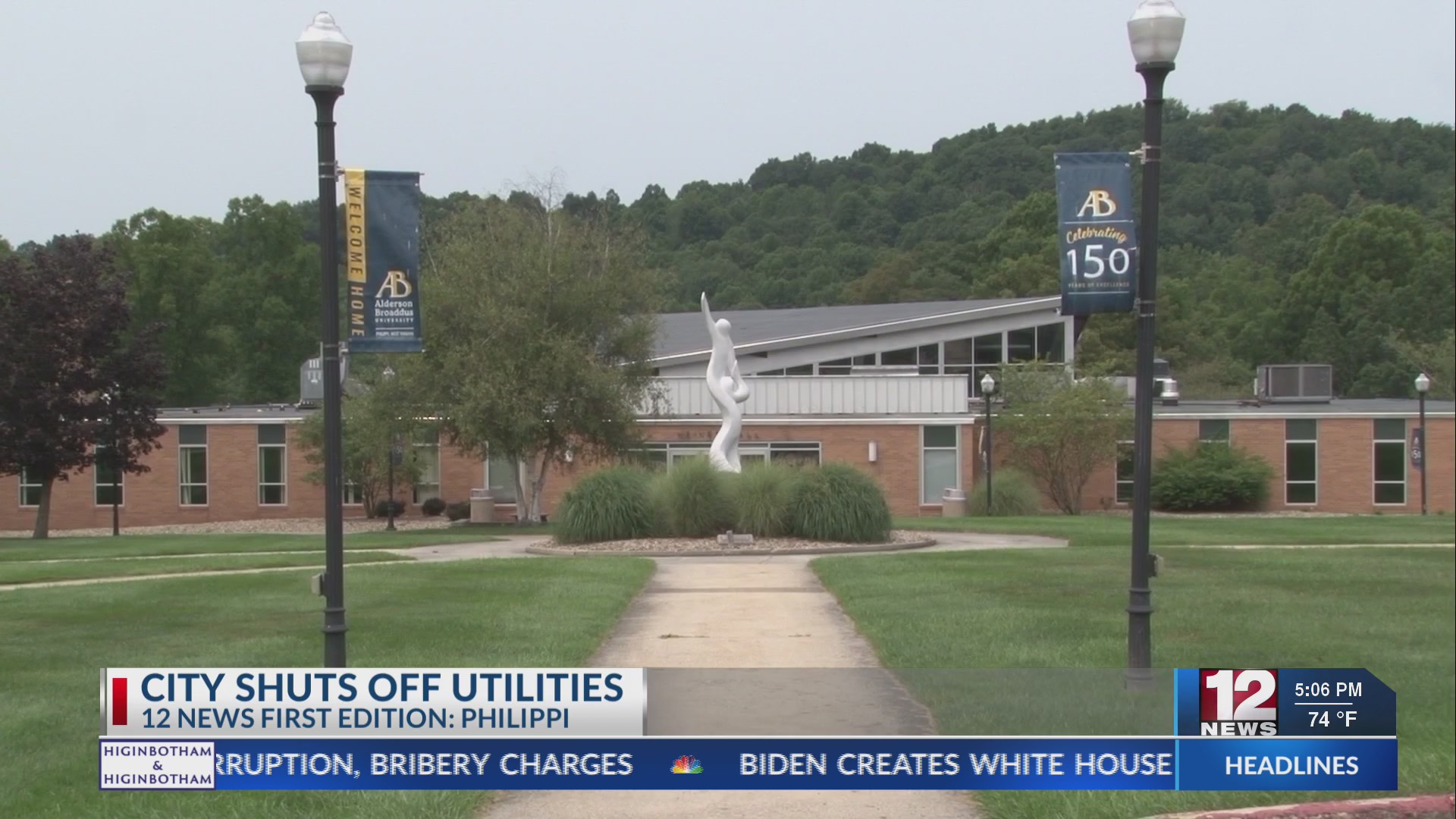 Philippi shuts of utilities at Alderson Broaddus