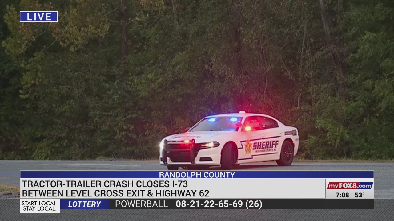 Crash shuts down I-73 in Randolph County – FOX8 WGHP