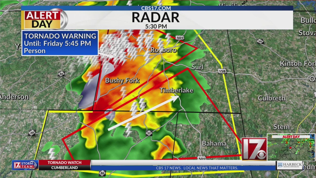 Tornado confirmed, damage reported in Orange County – CBS17.com