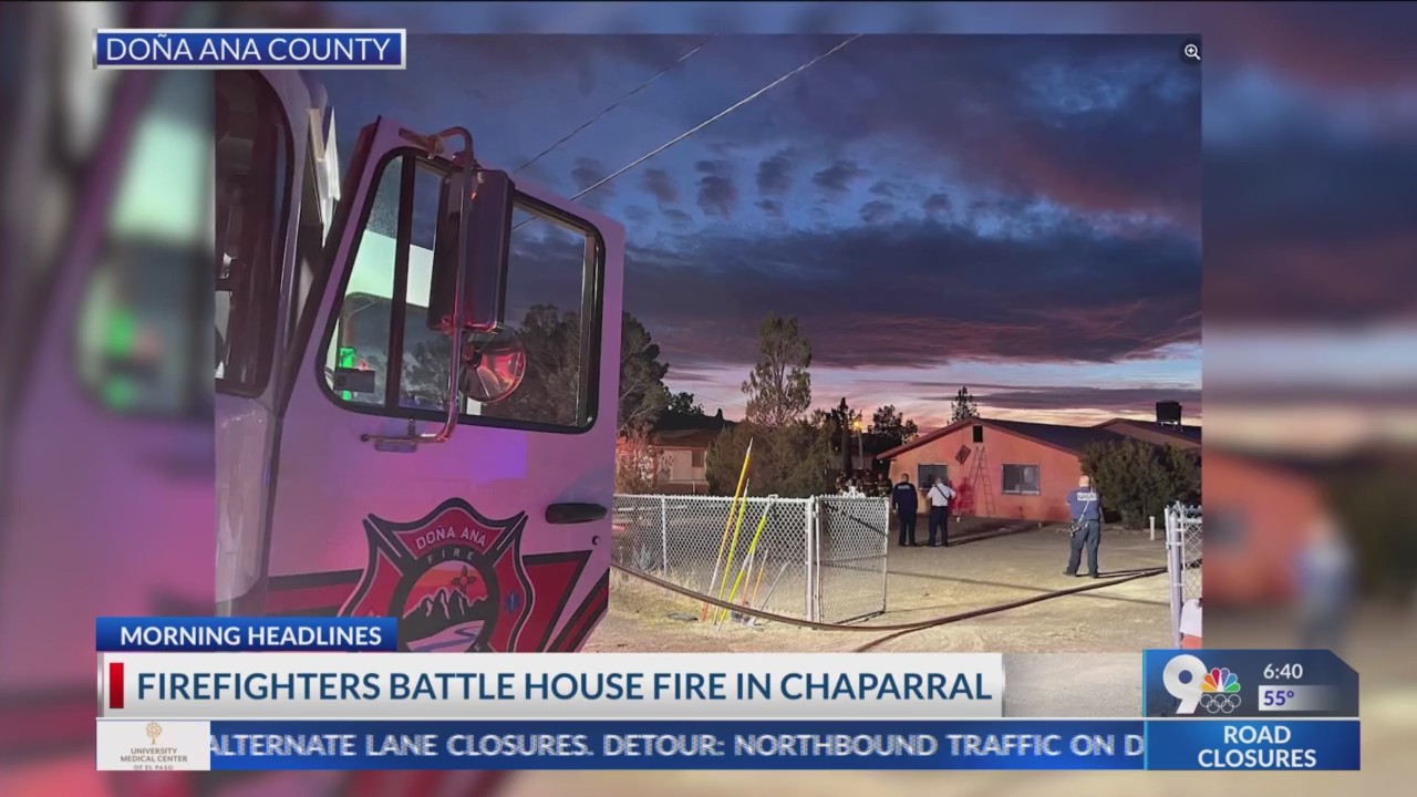 Firefighters battle house fire in Chaparral – KTSM 9 News