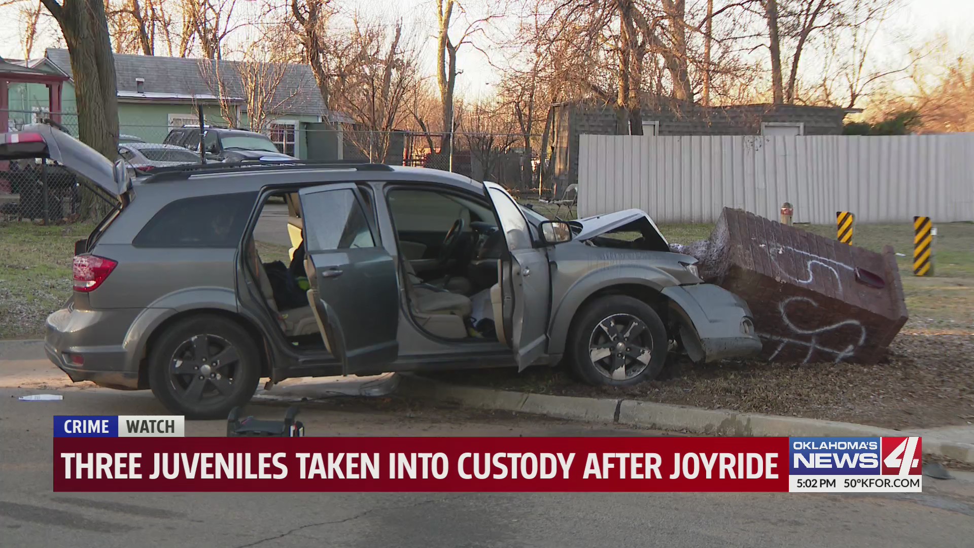 Three juveniles taken into custody after joyride – KFOR.com Oklahoma City