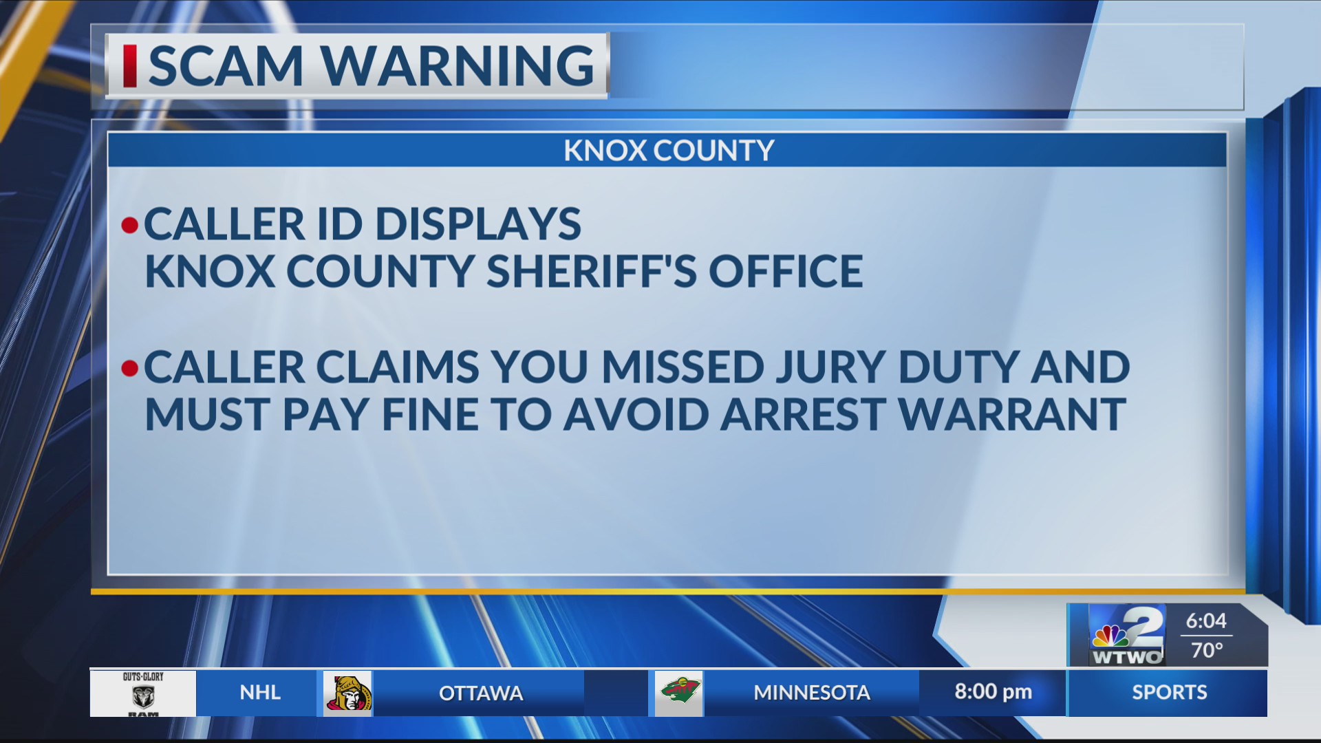 Knox County Sheriff's Department warns of jury duty scam calls –  MyWabashValley.com