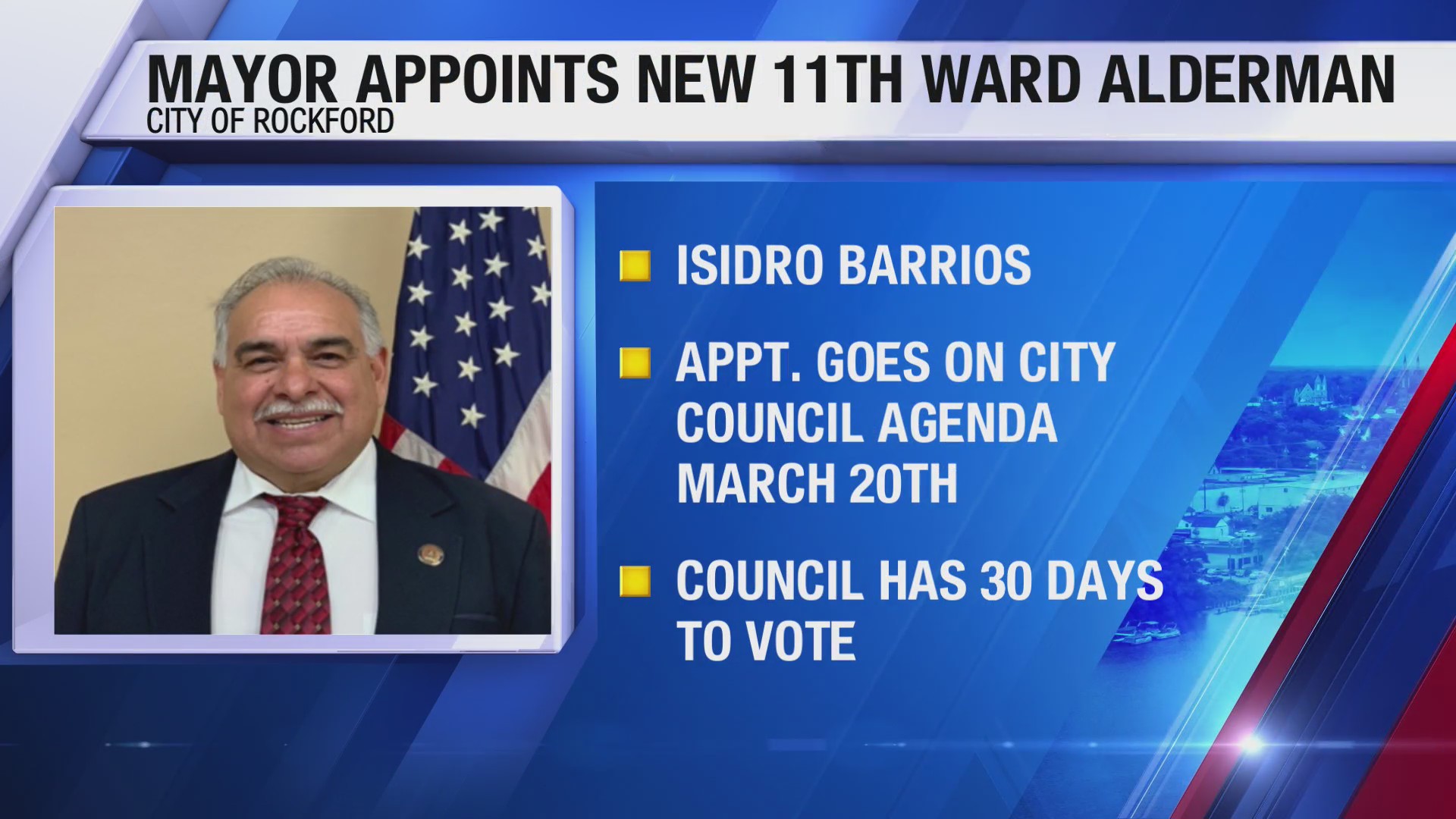 McNamara appoints Barrios as Rockford’s 11th Ward alderman ...