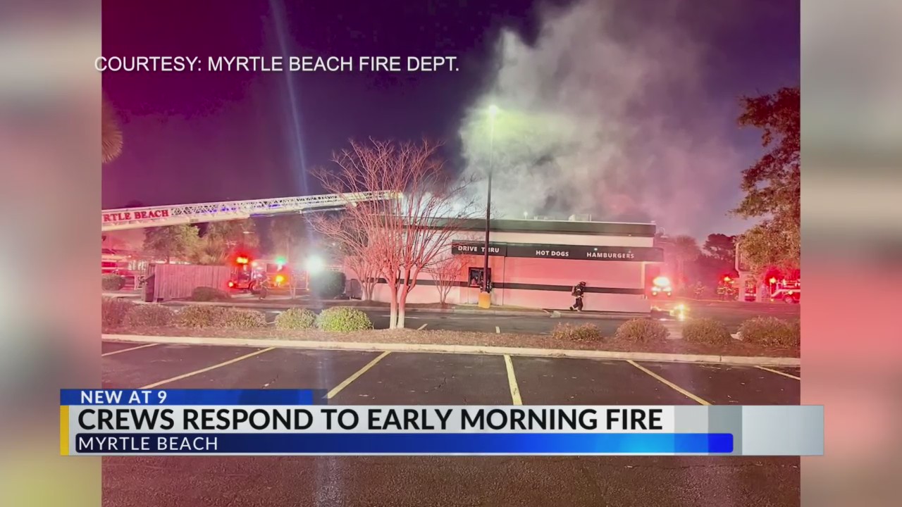 Crews battle fire at Burky’s Grill in Myrtle Beach – WBTW