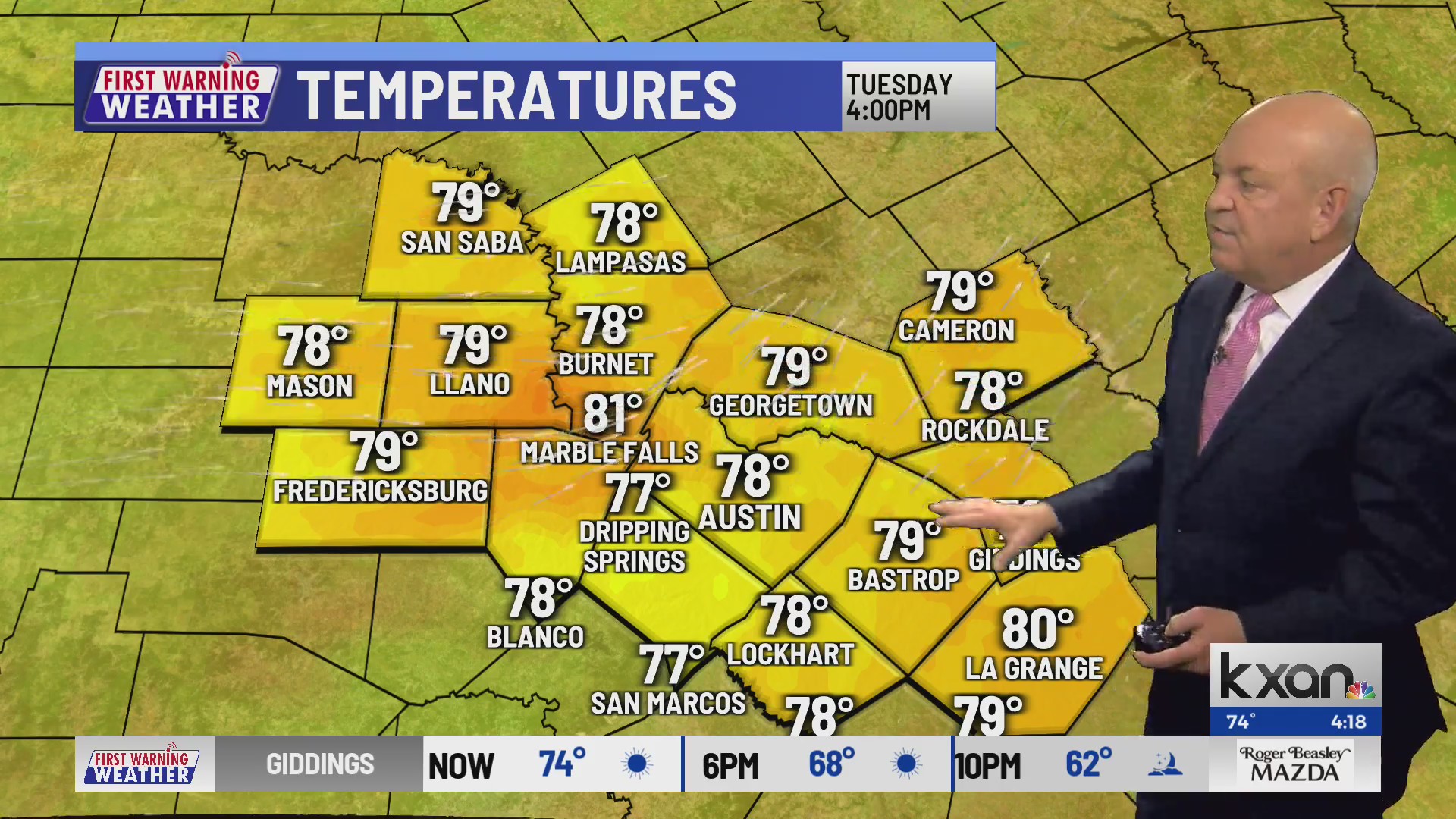Warming temps into the 80s tomorrow – KXAN Austin
