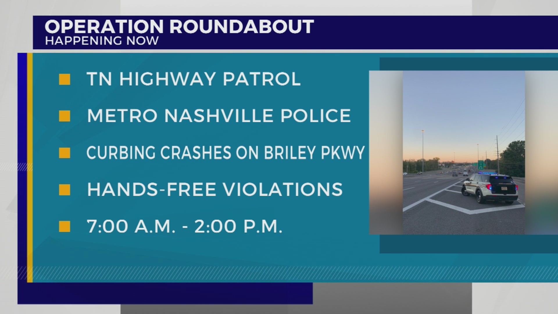 Operation roundabout on Briley Parkway WKRN News 2