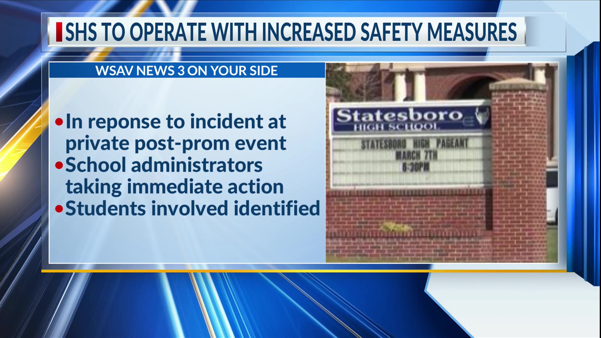 Statesboro High School increases security following afterProm incident