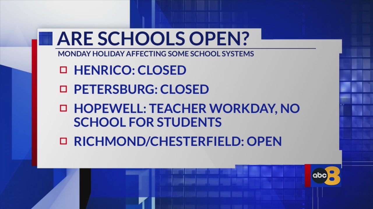 Will schools be closed on Monday in the Richmond area? WRIC ABC 8News