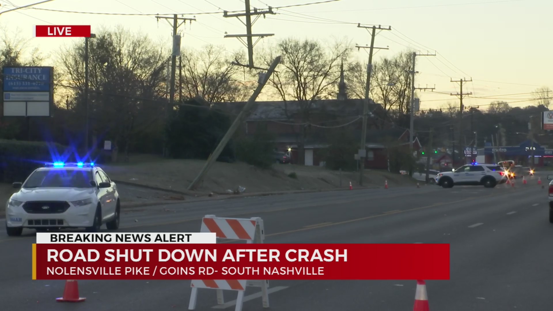 Crash closes Nolensville Pike in South Nashville – WKRN News 2