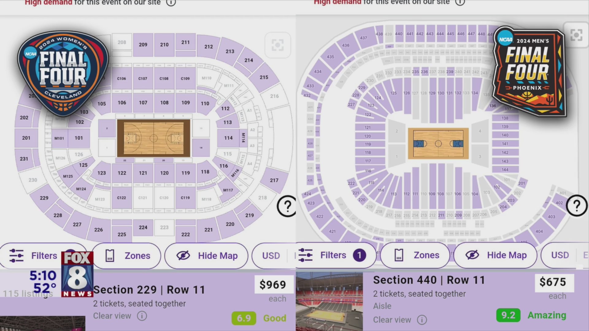 Women’s Final Four StubHub tickets going for more than the men’s Fox