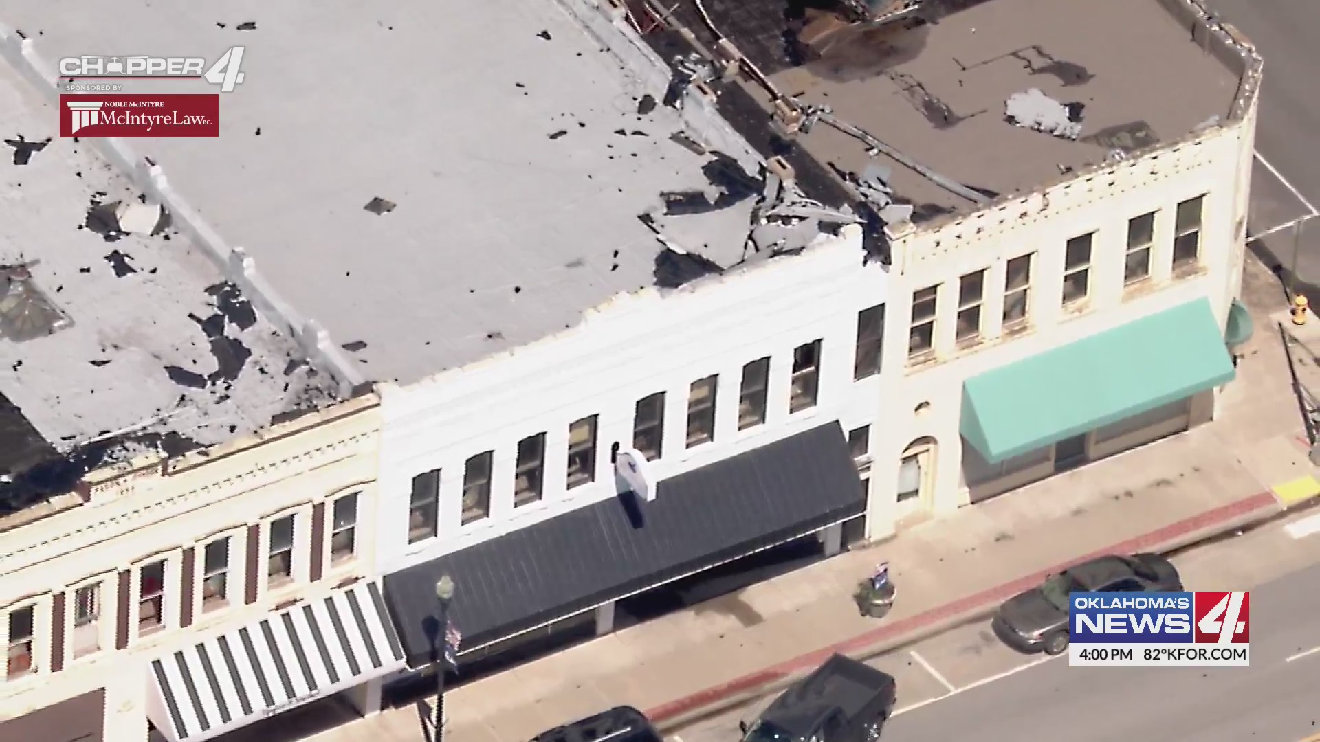 Severe storms damage roofs, snap tree limbs in Blackwell