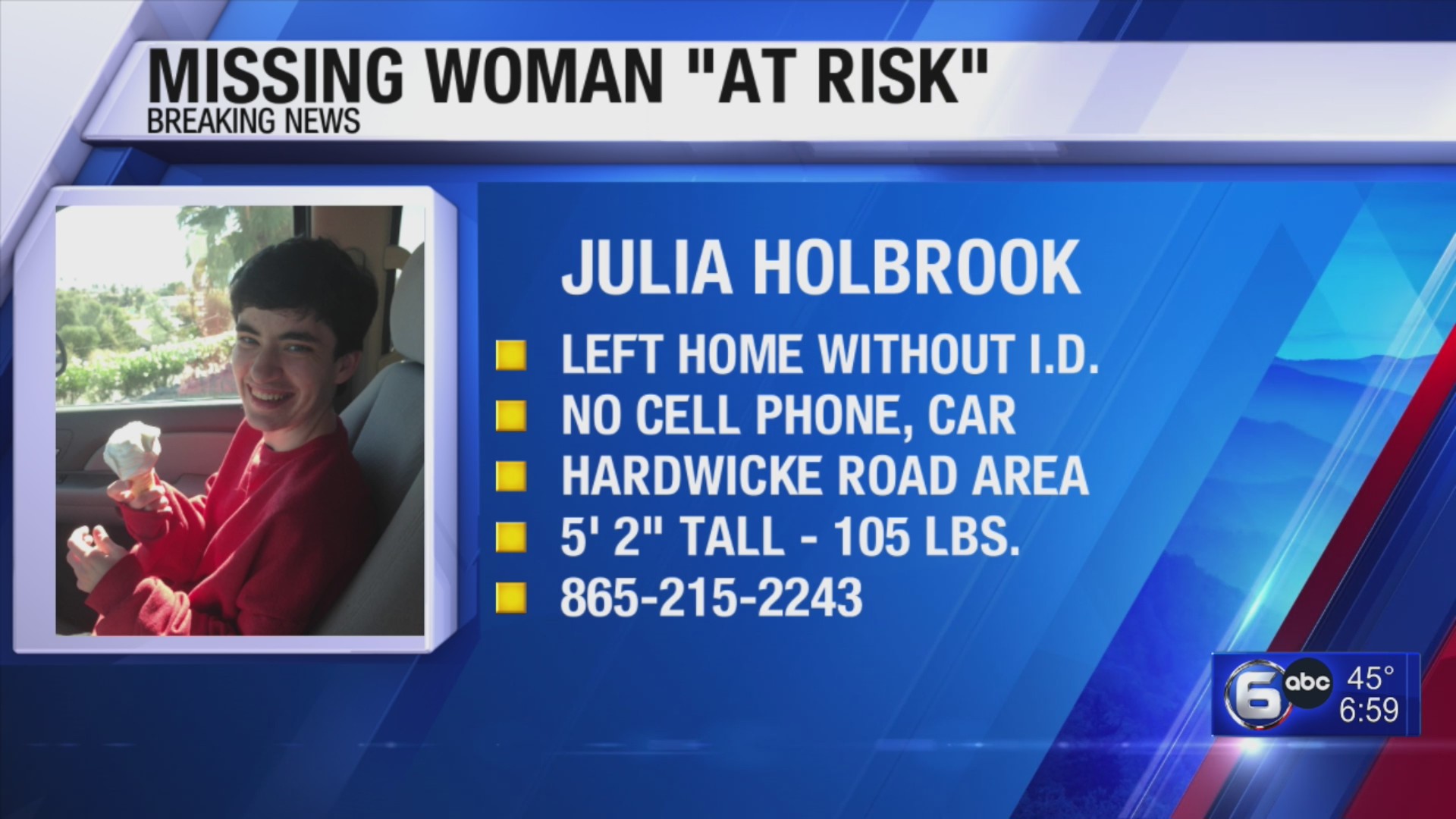 “At Risk” Woman Reported Missing from West Knox County – WATE 6 On Your ...