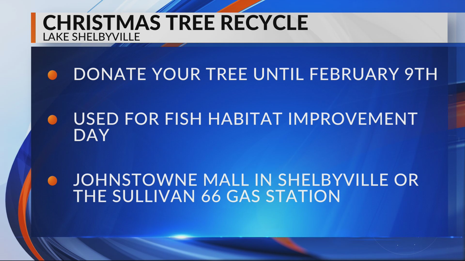 Lake Shelbyville collecting used Christmas trees for fish habitats
