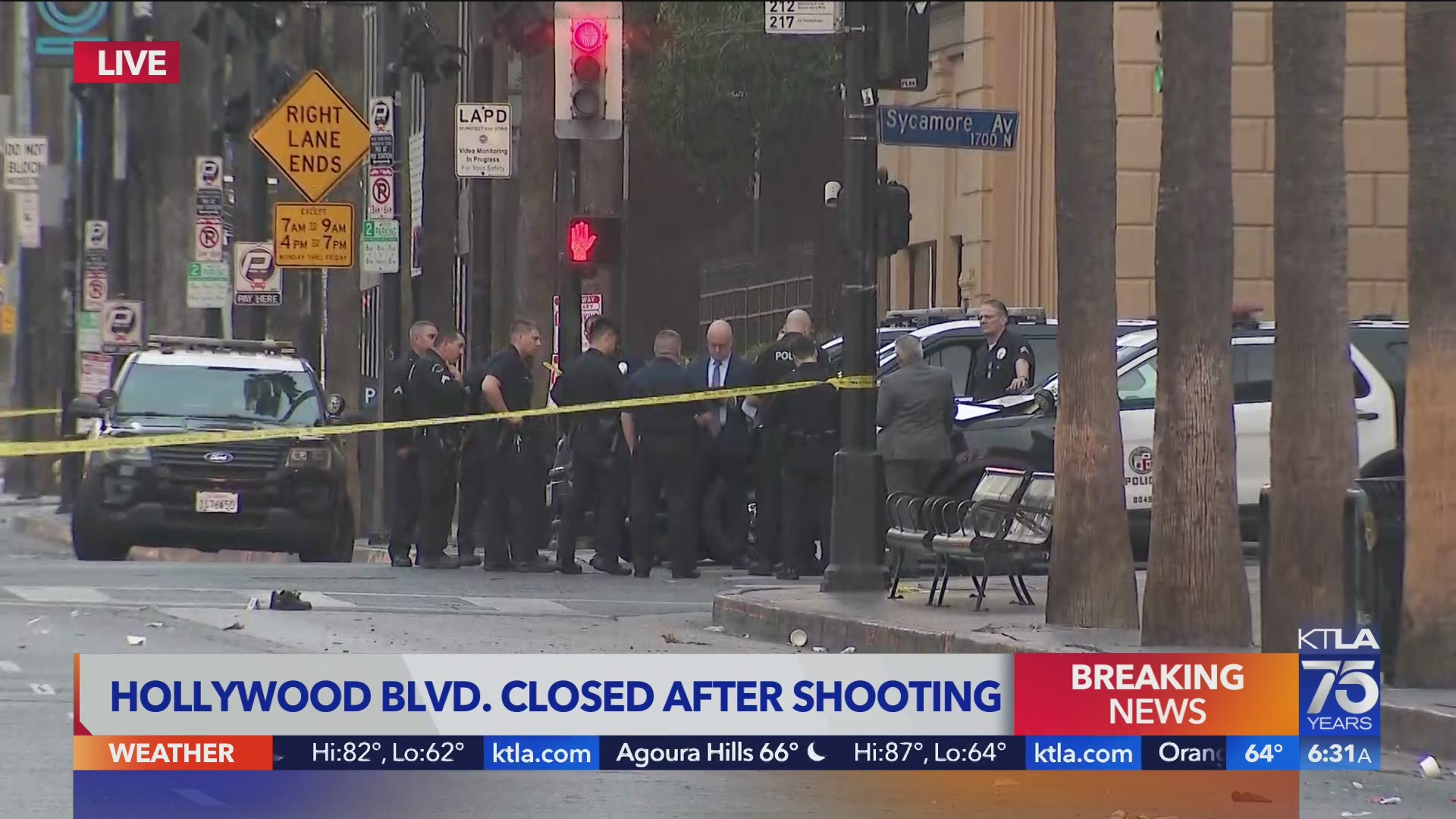 Shooting on Hollywood Walk of Fame leaves 1 hospitalized KTLA