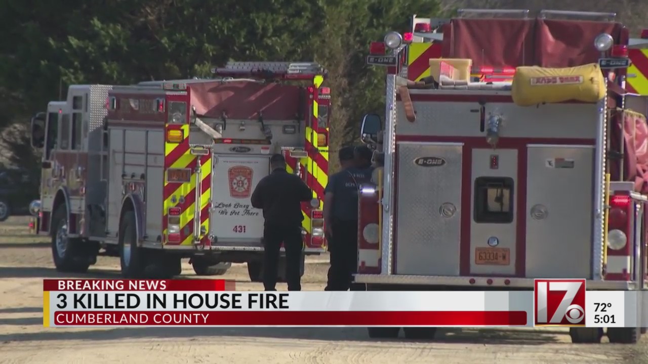 UPDATE: Three people killed in Cumberland County house fire – CBS17.com