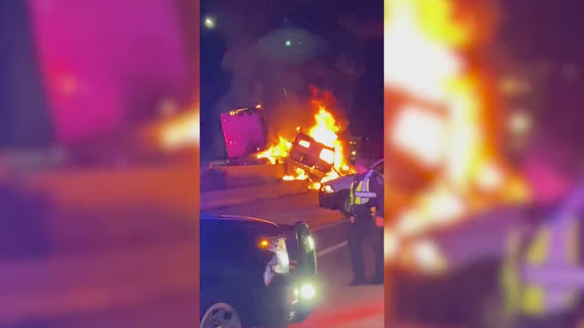 Bystander helps in fiery I-70 truck crash – FOX31 Denver