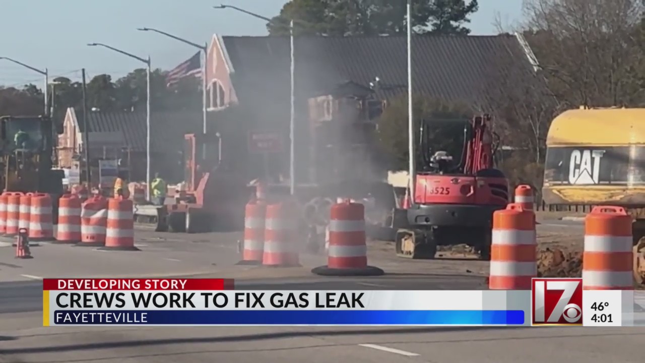 Crews work on gas leak in Fayetteville – CBS17.com