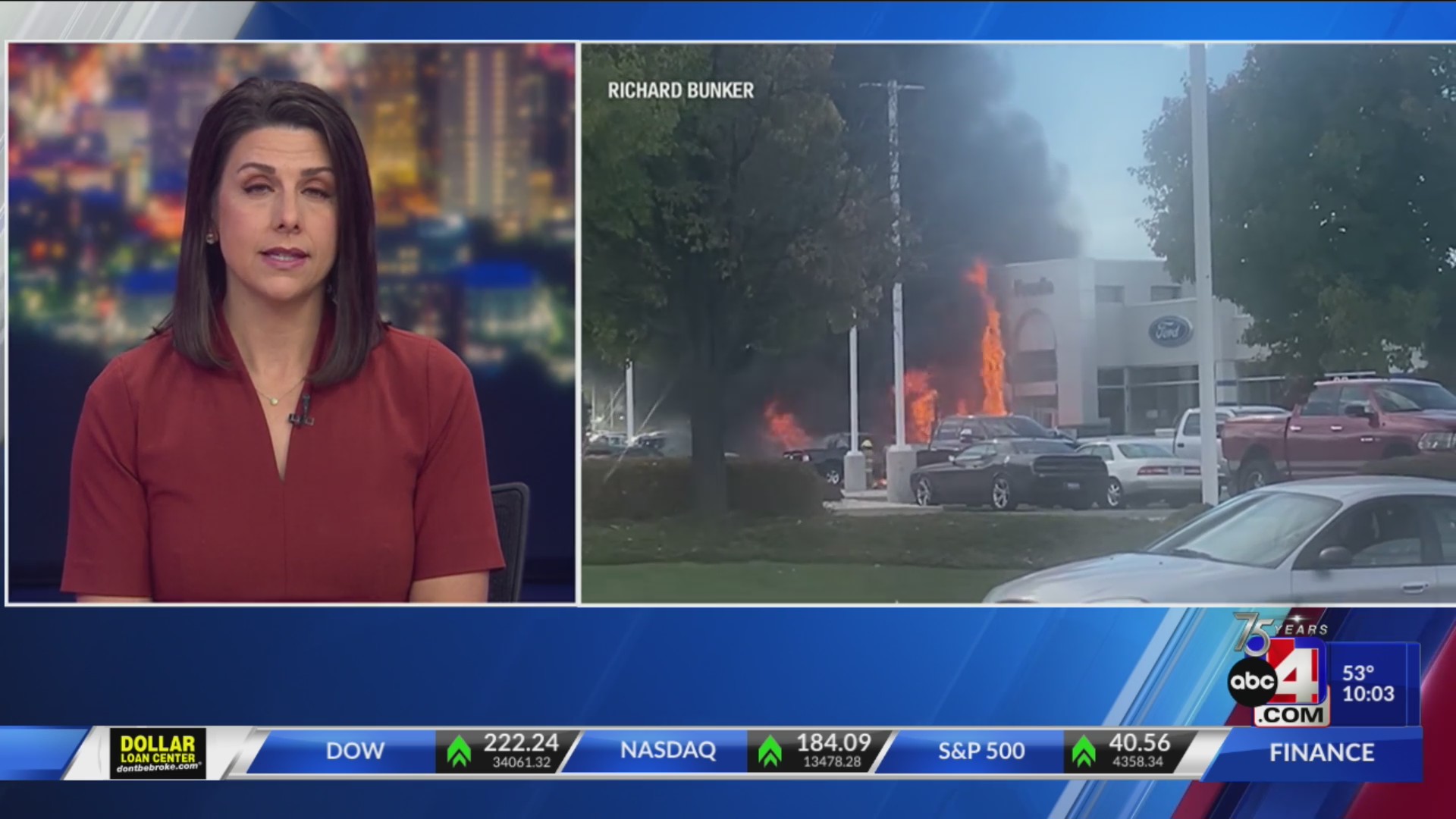 New video of Tooele car dealership in flames after massive semi crash