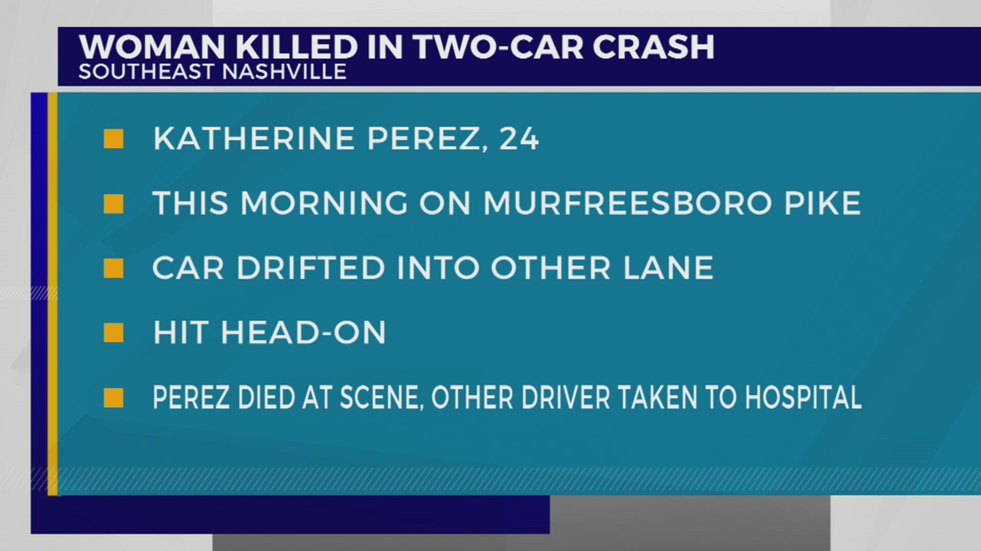 Driver dies after head-on crash along Murfreesboro Pike – WKRN News 2