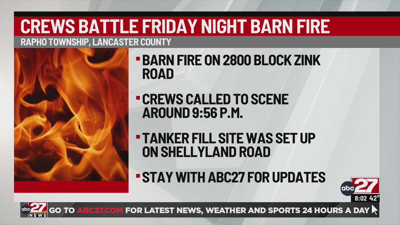 Fire destroys Lancaster County barn – ABC27