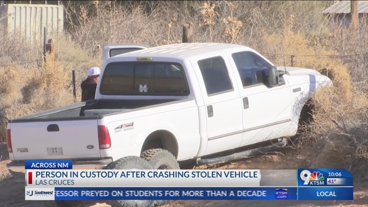 Las Cruces PD: Man arrested after allegedly crashing stolen vehicle ...