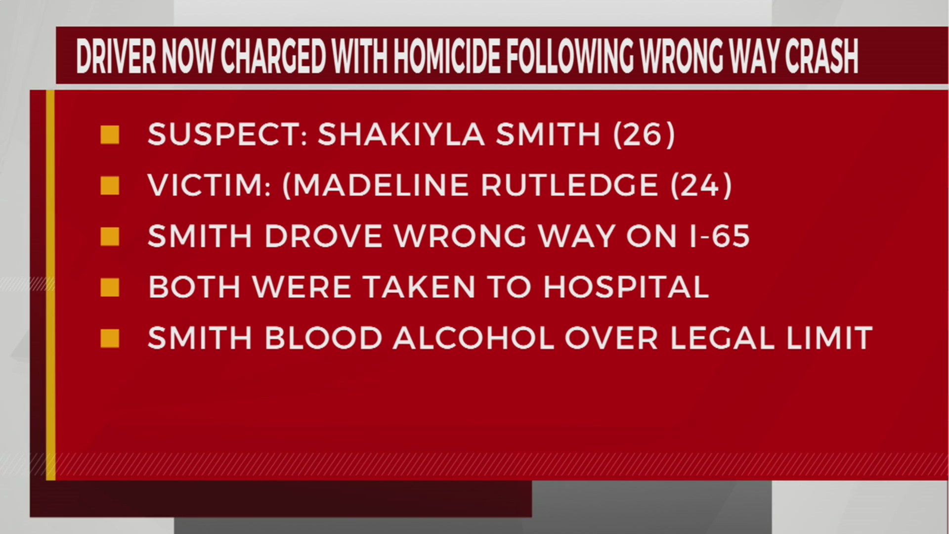 Woman charged with vehicular homicide following deadly wrong-way crash ...