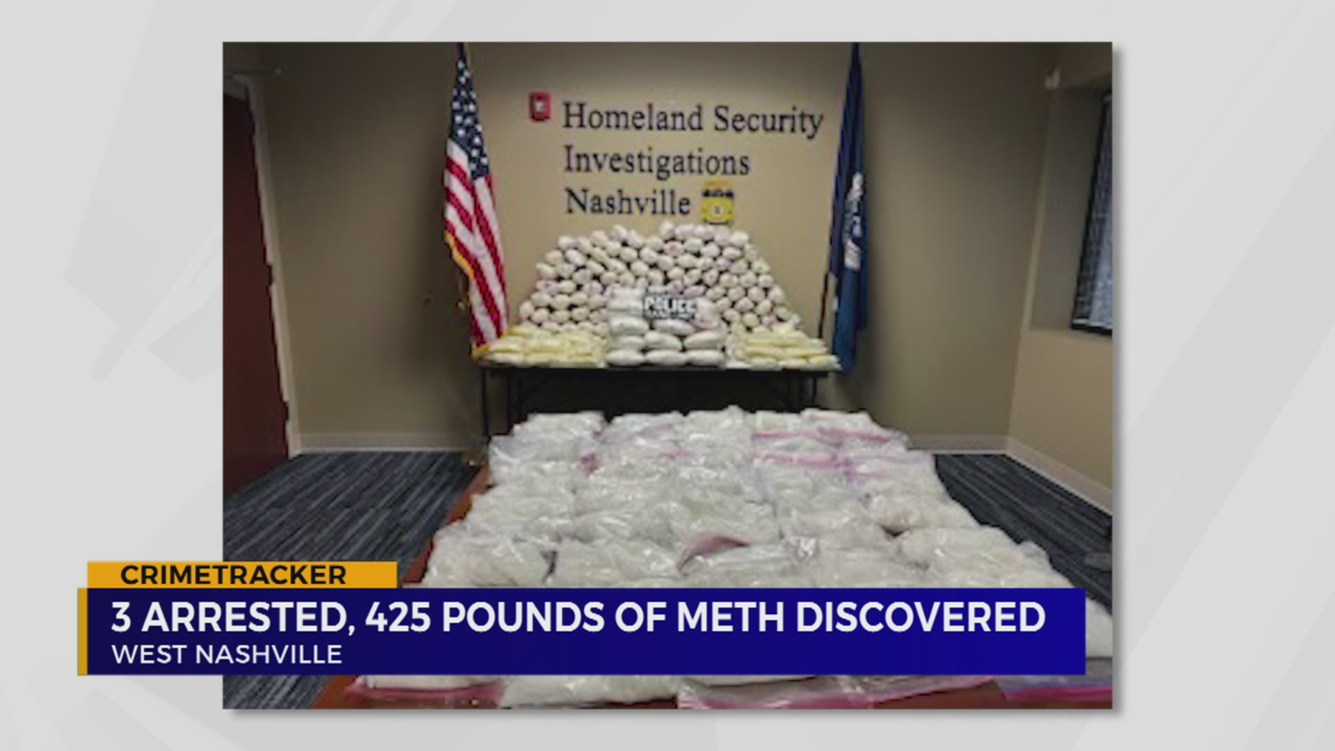 Authorities make 3 arrests, seize 425 pounds of methamphetamine – WKRN ...