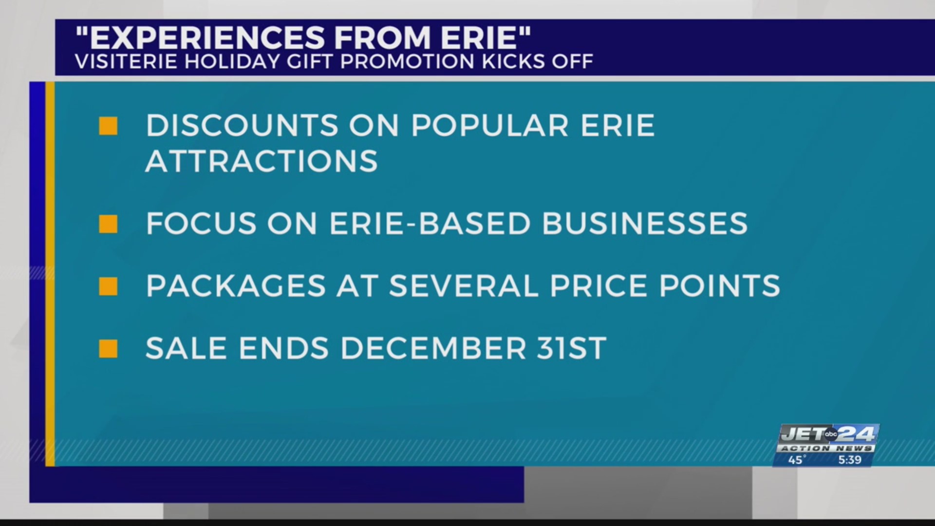 ‘Experiences from Erie’ 2023 holiday gift promotion unveiled by