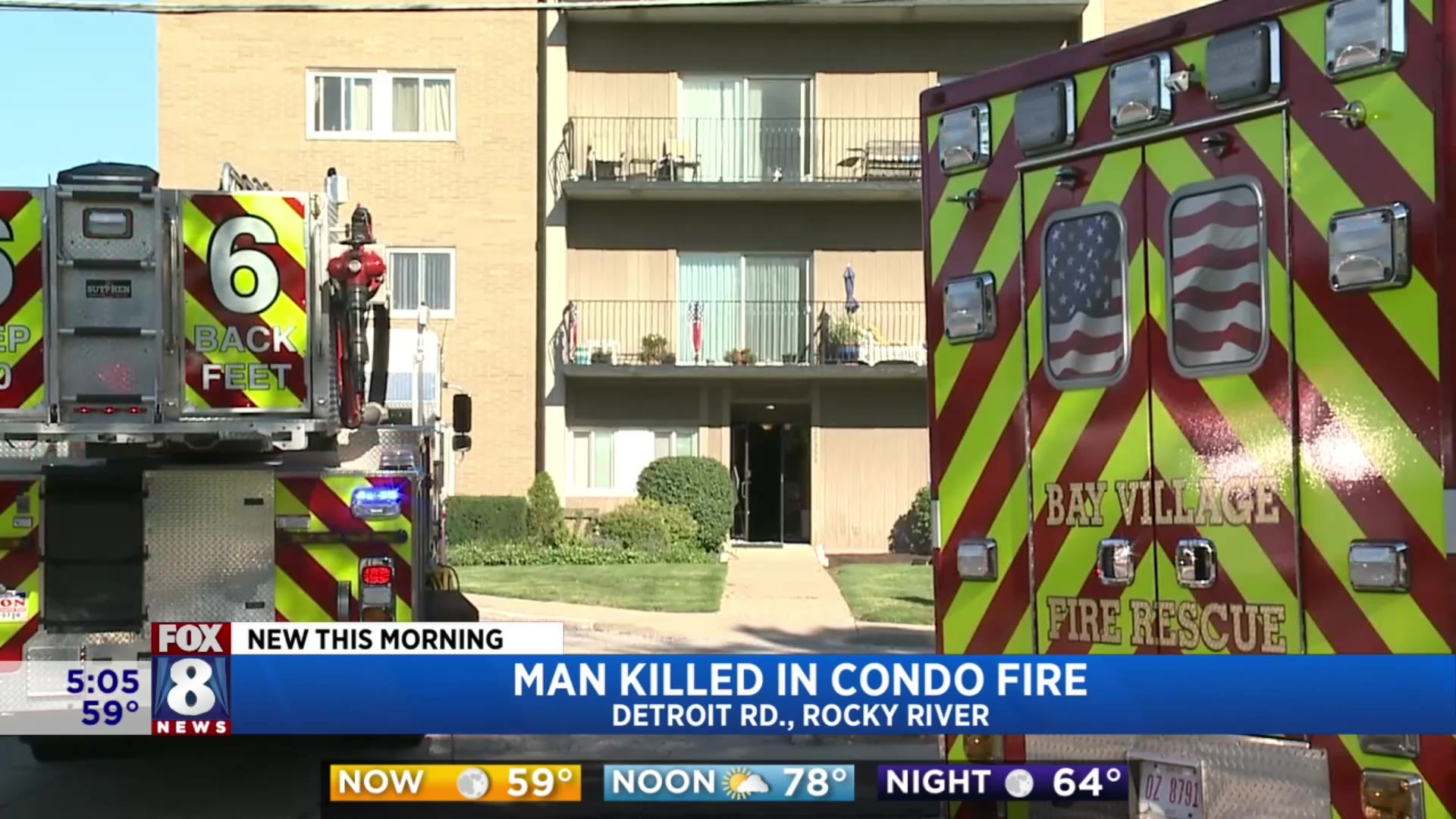 Man killed in Rocky River apartment fire Fox 8 Cleveland WJW