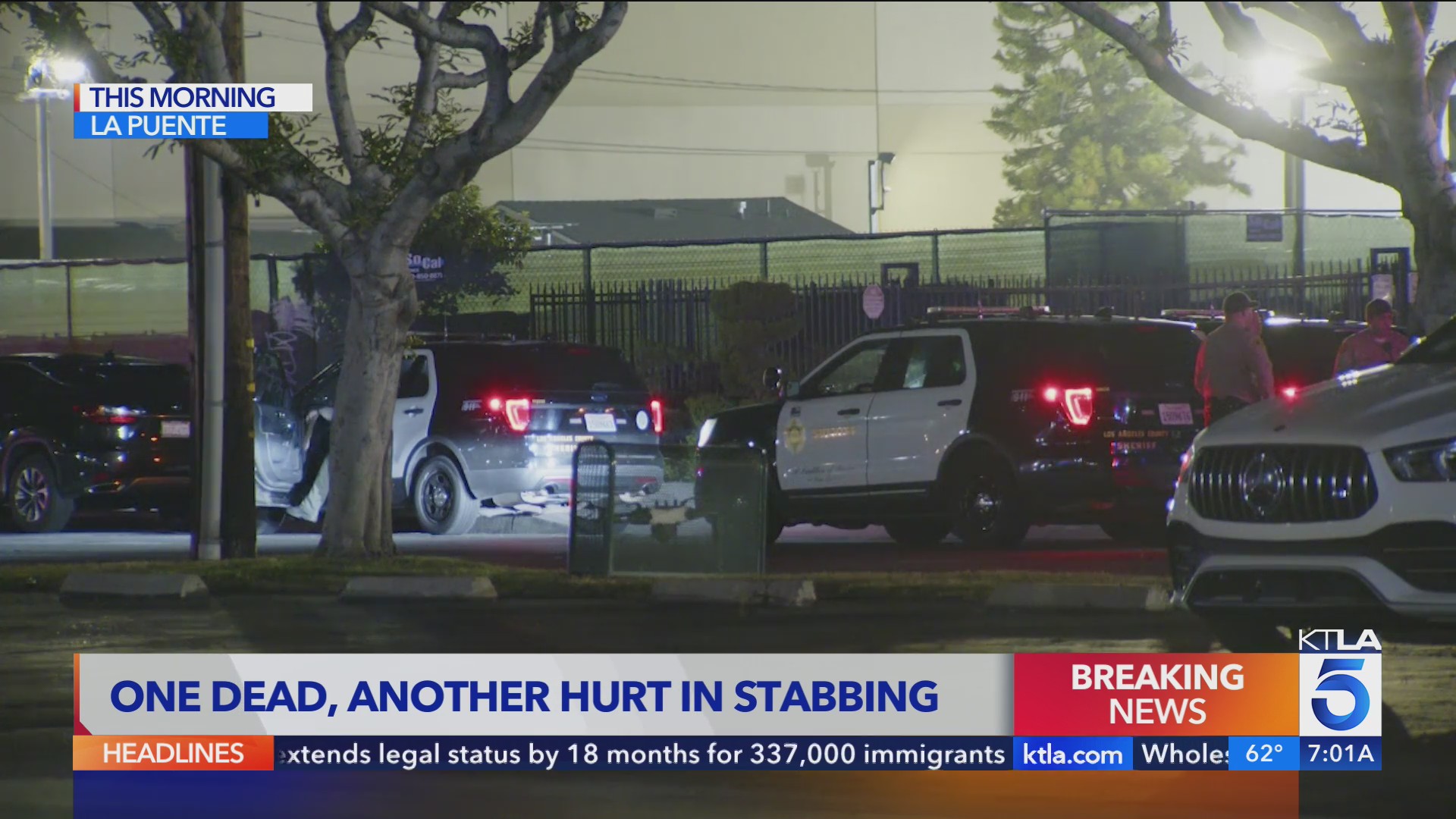 Industry stabbing leaves 1 man dead, another wounded – KTLA